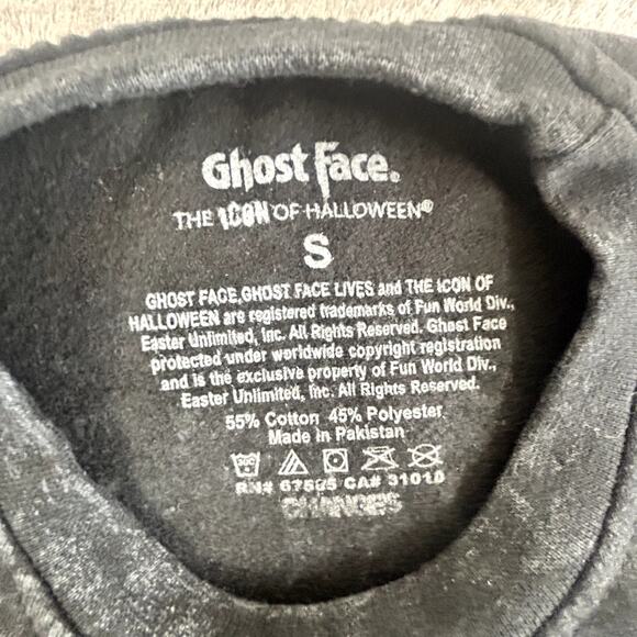 Ghost Face Scream Crewneck Pullover Sweatshirt Men's S Halloween Horror Graphic - Picture 5 of 11